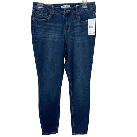 Nine West Cigarette Mid‎ Rise Skinny Women's Size 4 Blue Jeans - Picture 1 of 7